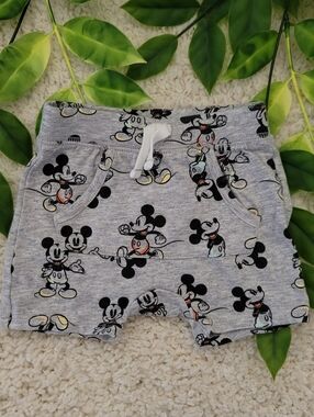 Baby Boy Grey Mickey Mouse Shorts (0-3 Months)